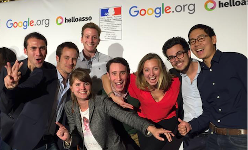 L'équipe de Voxe à la remise des prix du Google Impact Challenge en 2015